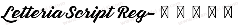 Letteria Script Reg字体转换